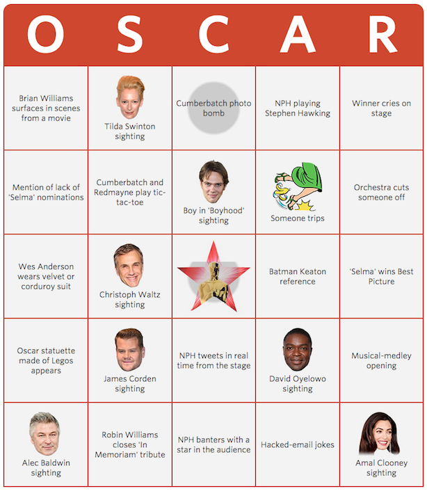 unique real estate marketing wsj oscars bingo